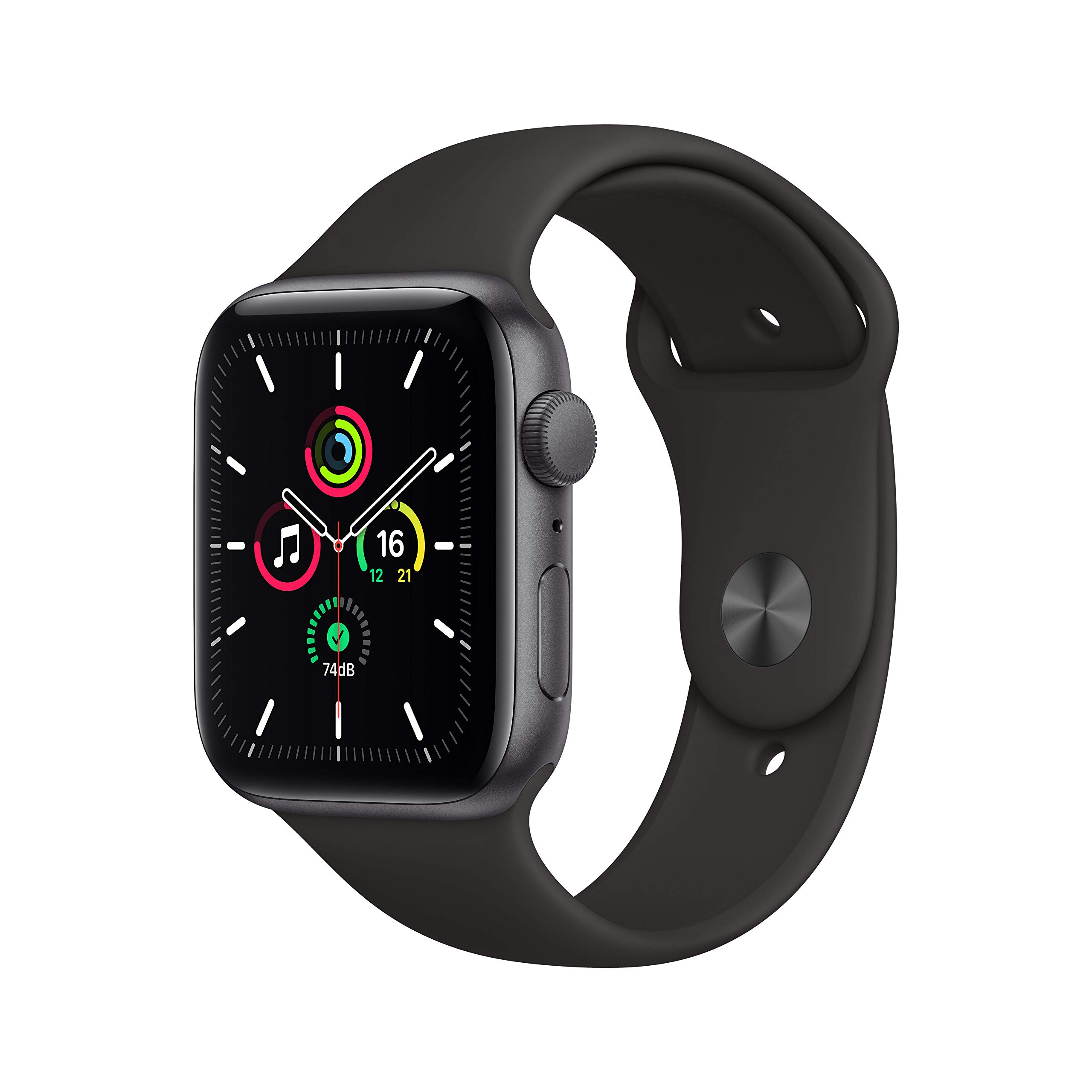 2020 Apple Watch SE (GPS, 44mm) - Space Grey Aluminium Case with Black Sport Band