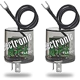 Casalytics LED Flasher Relay 2 Pins 12V (Pack of 2) - Heavy Duty Turn Signal Flasher Relay with Ground Wire for Automobile and Motorcycle