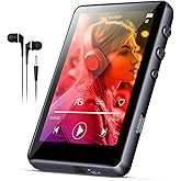 MP3 Player Bluetooth 5.3 - SWOFY 64GB Mp3 Music Player with 2.4" Touch Screen, Portable Digital Audio Player with HD Speaker FM Radio, Recording Support up 512GB Black