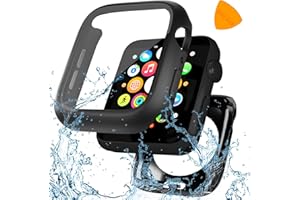 YIJDACASE 3 in 1 Waterproof Case for Apple Watch Screen Protector 40mm Series 4/5/6/SE/SE 2/SE 3(2025),with Tempered Glass,[360° Protective Front and Back] PC Bumper Face Cover Compatible iWatch