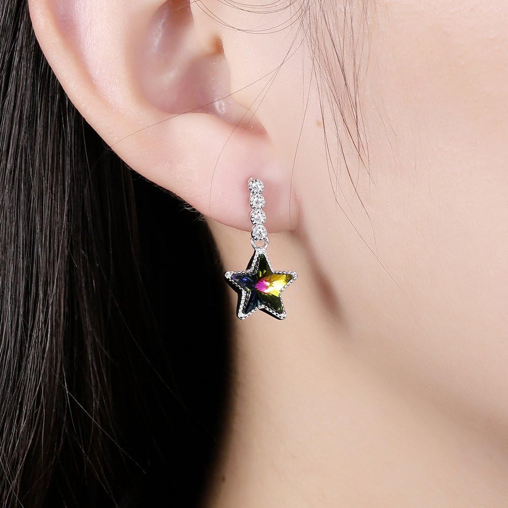 Amazon Dazzarry ピアス 星 シルバー925 レディース 金属アレルギー対応 プレゼントジュエリー アクセサリー 誕生日 ギフト 贈り物 人気 クリスタル星 ネックレス 通販