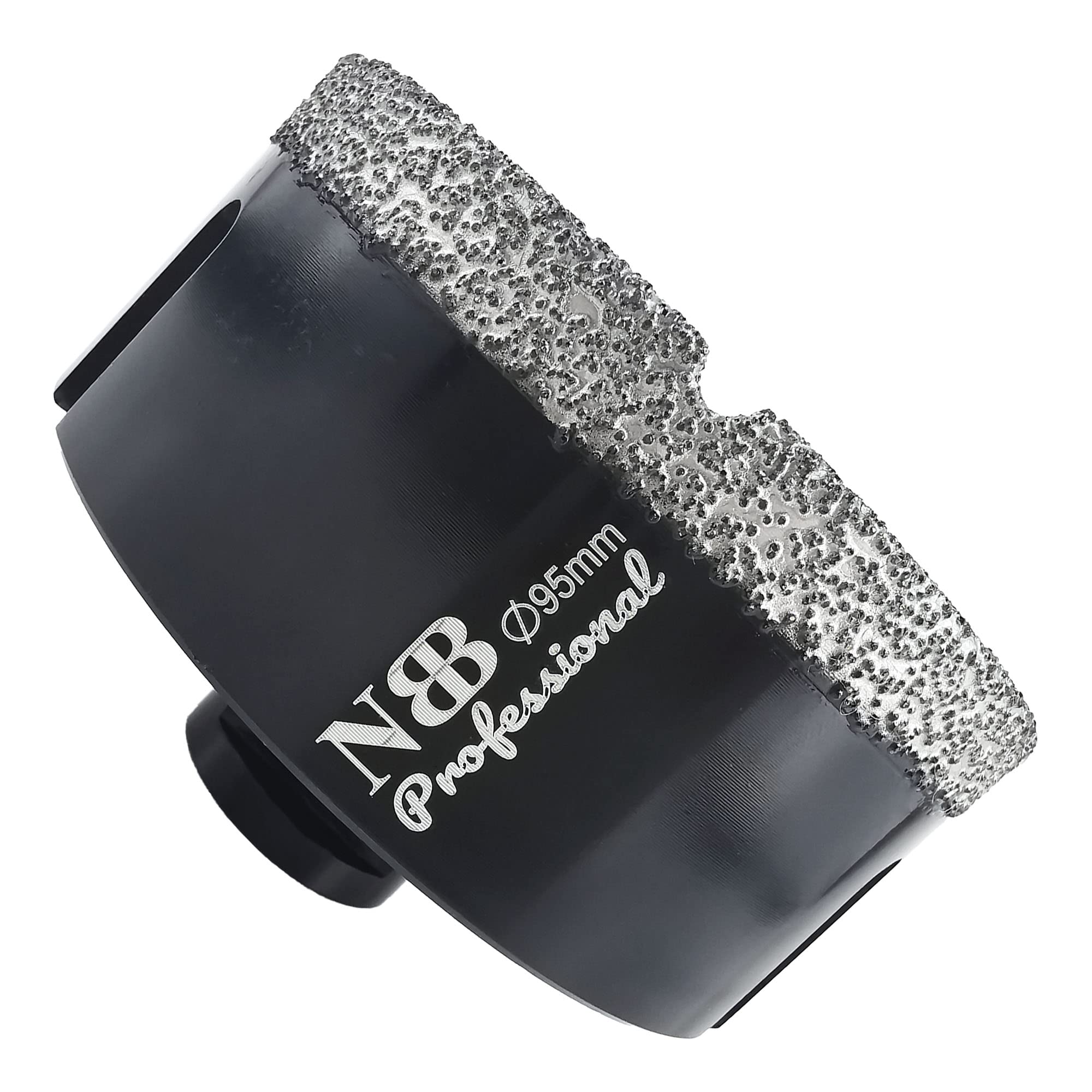 NBB Vacuum brazed Diamond Hole Saw with M14, for Dry or Wet Drilling Professionally on Hard Porcelain, Ceramic, Tile, Granite, Marble, Fast, Durable, for Angle Grinder (95mm) — image 1
