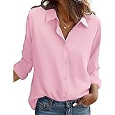 ZEAGOO Button Down Shirt for Women Long Sleeve Blouses Floral Printed Tops Business Casual Work Outfits S-XXL