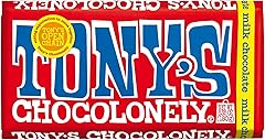 Tony’s Chocolonely Belgian Milk Chocolate Candy Bar, Pure Chocolate Bar for Snacks, Party Favors, Gifts, or Gift Basket, 32% 
