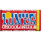Tony&rsquo;s Chocolonely Belgian Milk Chocolate Candy Bar, Pure Chocolate Bar for Snacks, Party Favors, Gifts, or Gift Basket, 32% Cacao, Made From Quality Fairtrade Cocoa, 6.35 Oz