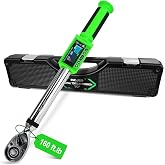 INGJER Electronic torque wrench, 1/2 Digital Torque Wrench 8-160FT-LB | 10-220N.M, Torque Range Accurate to 2%, Torque Wrench with Buzzer and LED Flash Notification for Bike/Motorcycle/Auto Repair
