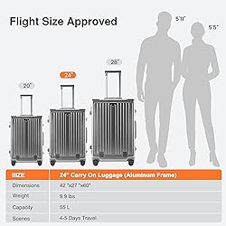 VentureVault 24 Inch Luggage Aluminum Frame