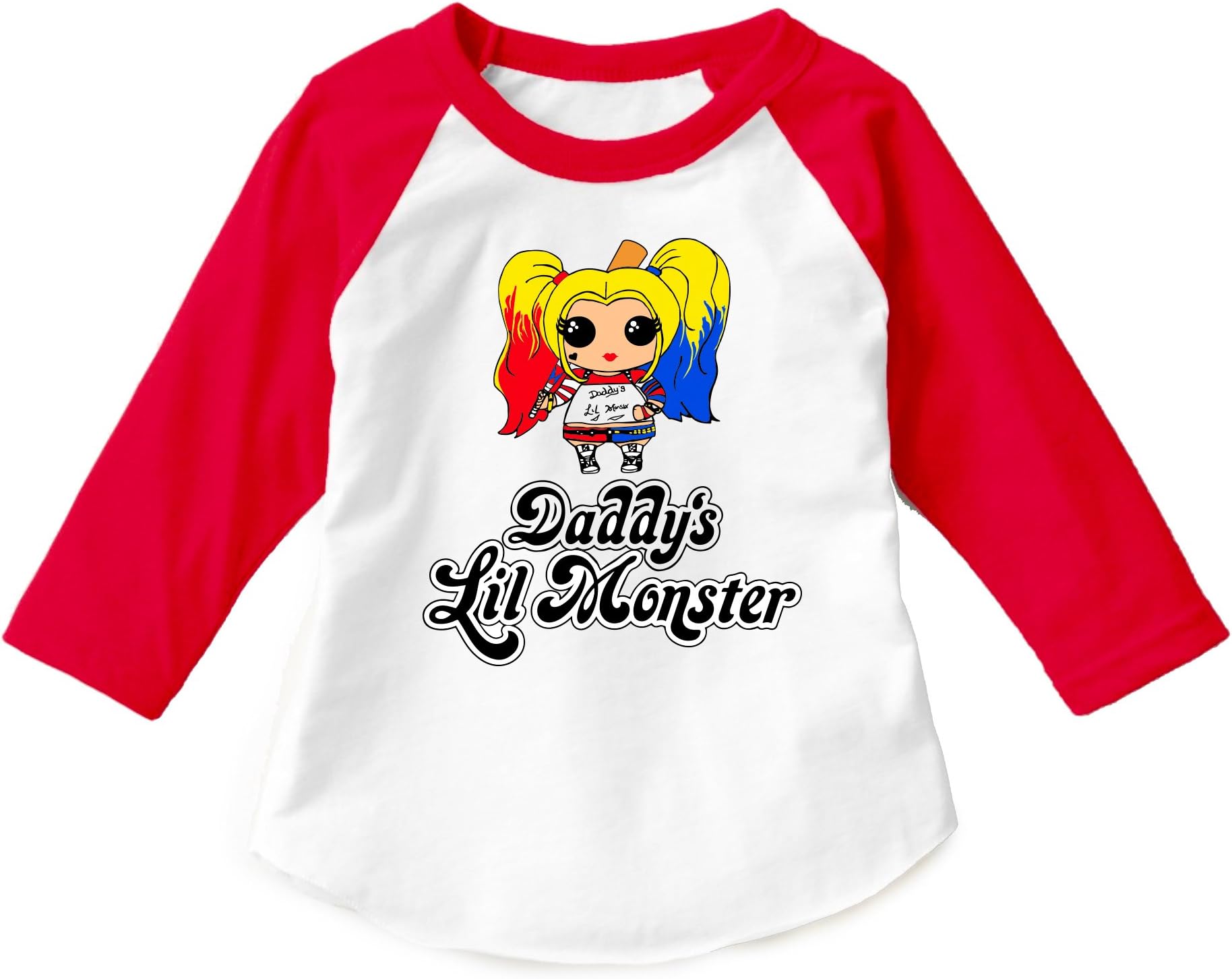 Daddy's Lil Monster (RGL) UNISEX CHILD 3/4 Sleeve Raglan Children