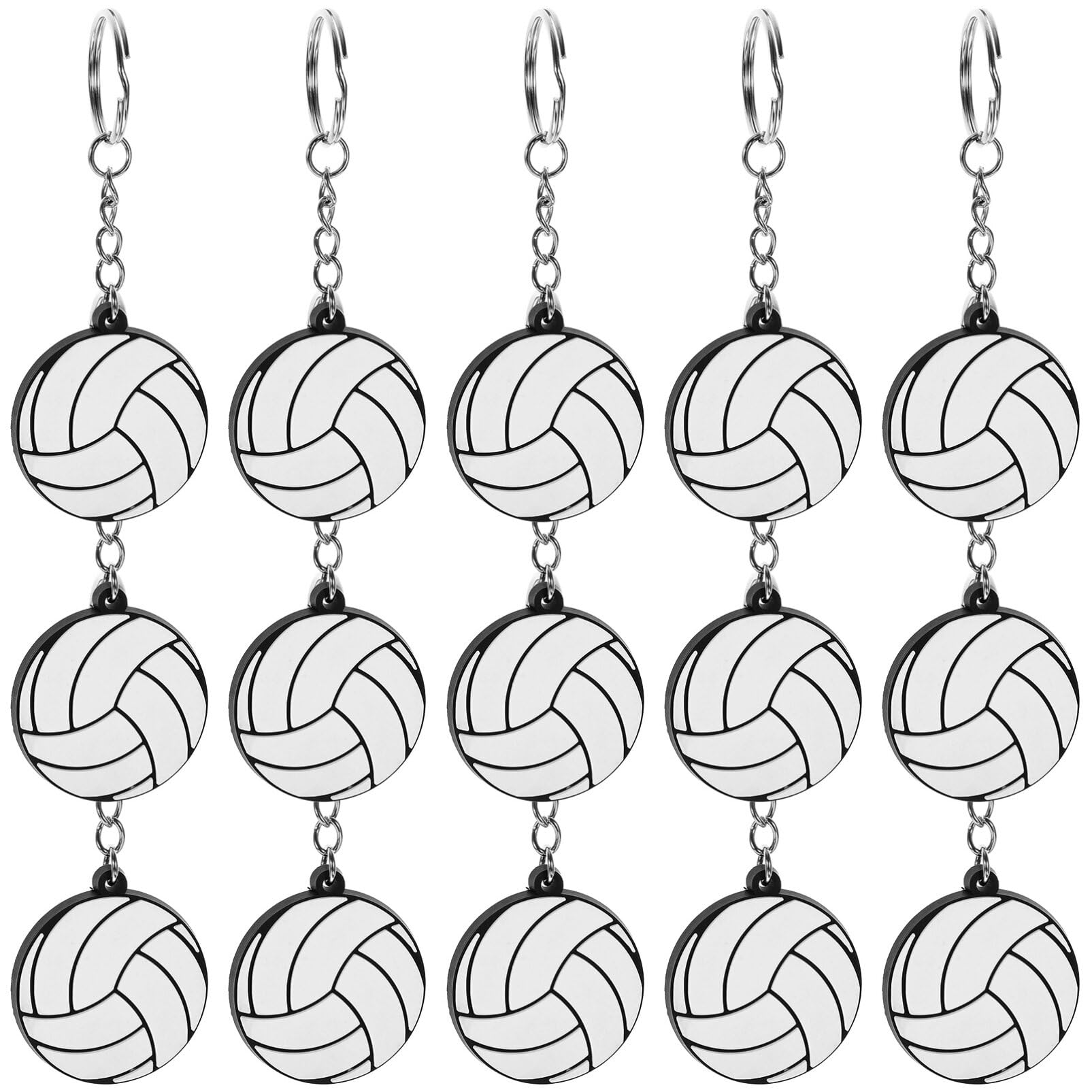 Toddmomy 20pcs Sport Keychains Volleyball Acrylic Keychain Small Sports Keychains for Volleyball Decorations Party Favors