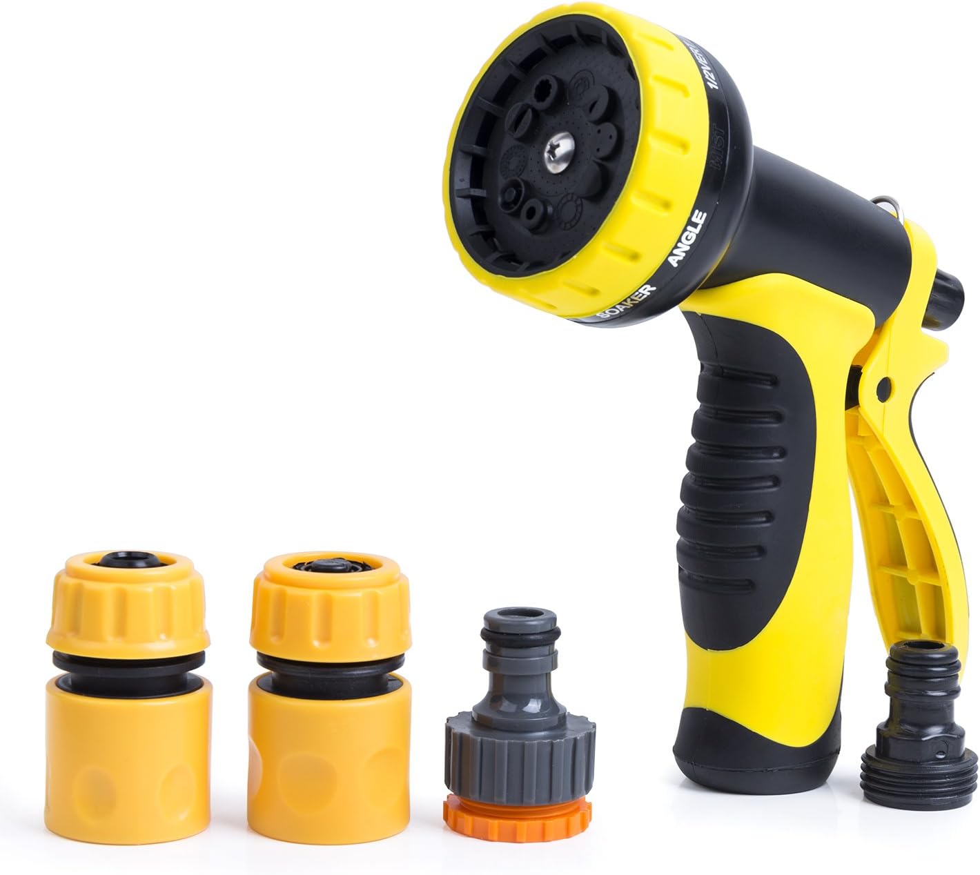 Garden Hose Nozzle/Hose Nozzle Heavy Duty,10 Spray Type Flow Control Nozzle,Water Hose Nozzle,High Pressure Garden Sprayer,High Pressure Nozzle.Suitable for Car Wash,Cleaning,Watering Lawn and Garden