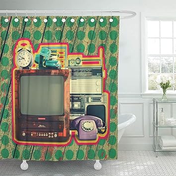 Amazon Com Emvency Shower Curtain White Appliances Old