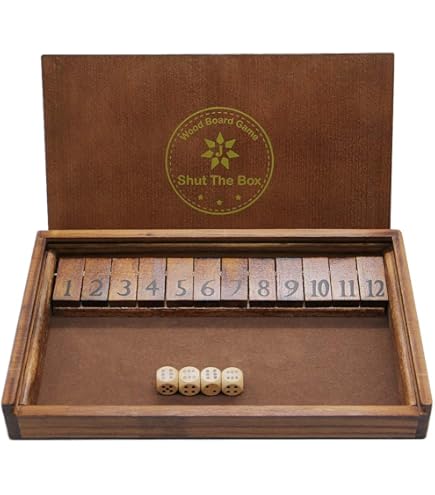 Amazon.com: Cardinal 6040879 Two-Player Wood Shut The Box Game (4