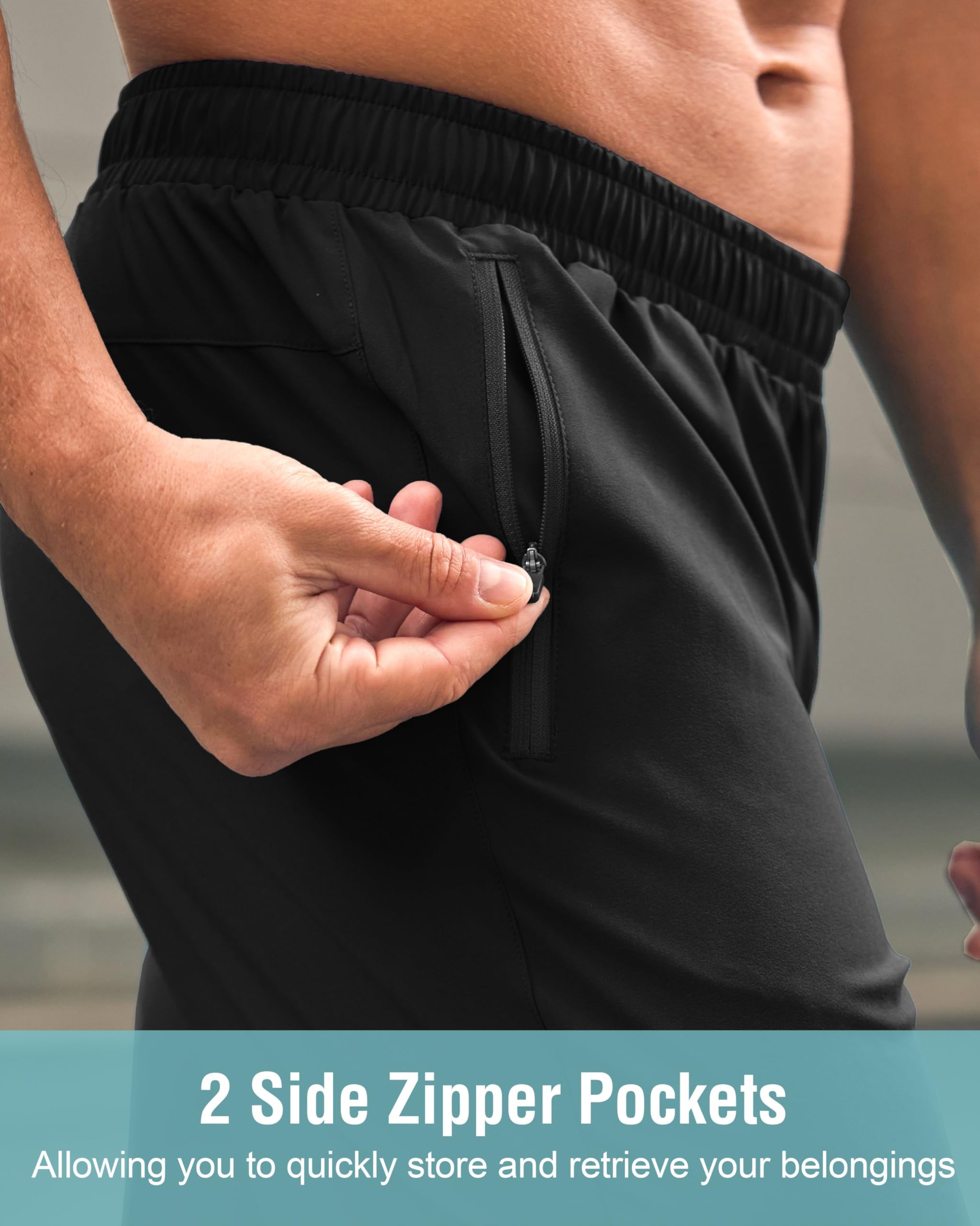 G Gradual Men's Athletic Running Shorts with Zipper Pockets Quick Dry 7