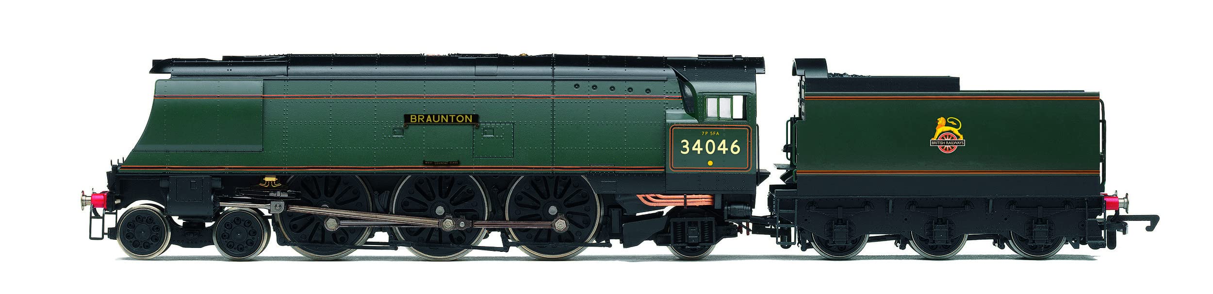 Hornby Steam Train - R30114 BR, West Country Class, 4-6-2, 34046 'Braunton' - Era 4 00 Gauge Locomotives for Train Set, Engine Models for Adults - 1:76 Scale Model Gift