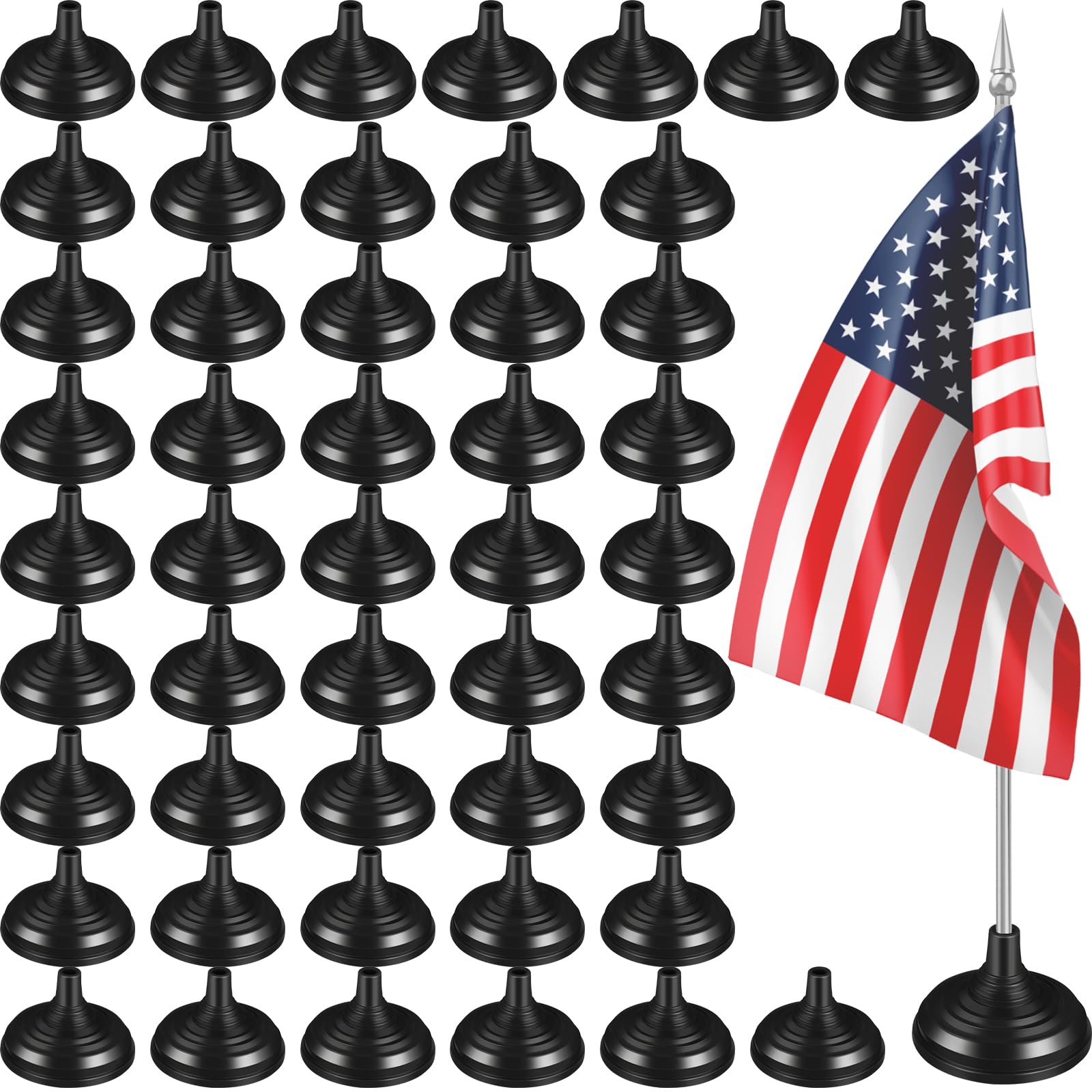 Gerrii 48 Pcs Mini Flag Stand Small Flag Base Mini India