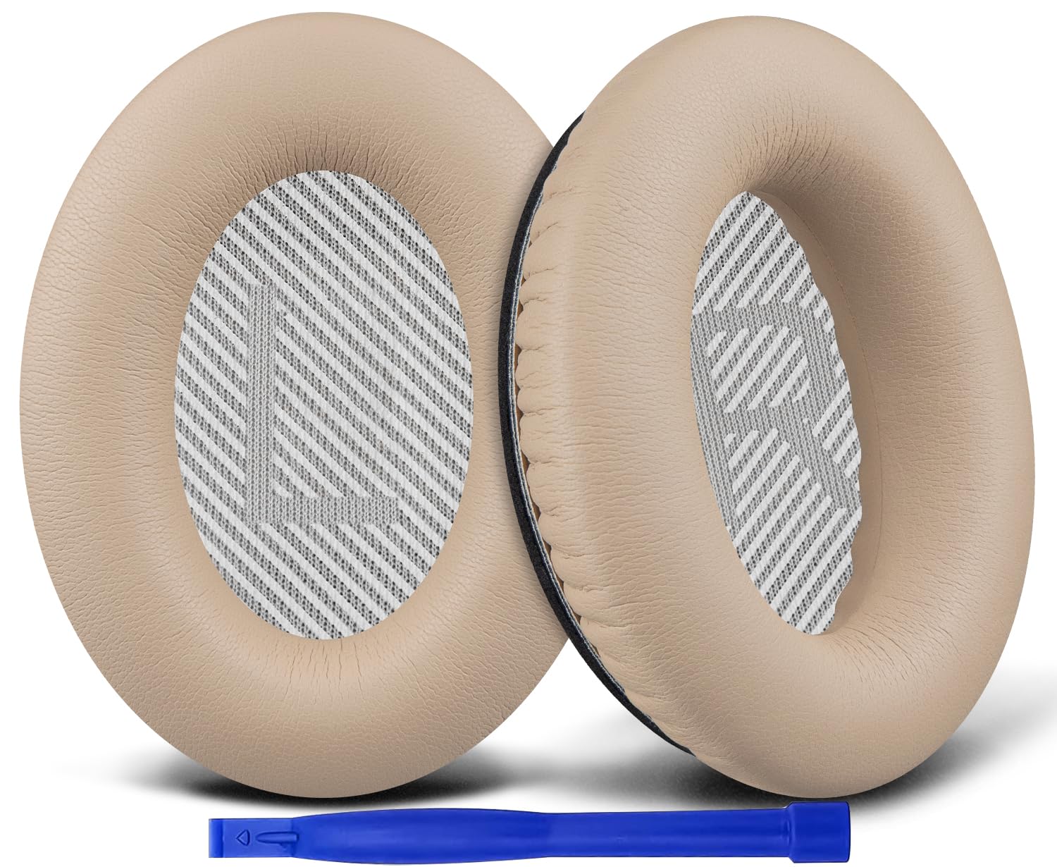 SoloWIT Replacement Earpads for Bose SoundLink Around-Ear II (Sound Link AE2/Model BA2) Over-Ear Headphones, Ear Pads Cushions with Soft Protein Leather, High-Density Foam - Beige