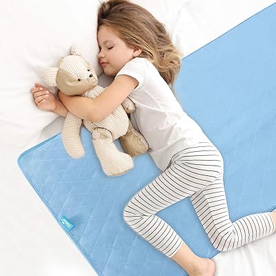 Buy Bed Pads For Incontinence Washable Large 34 52 Reusable Waterproof Bed Underpads With Non Slip Back For Elderly Kids Women Or Pets Blue Online In Kazakhstan B07q57bgsj
