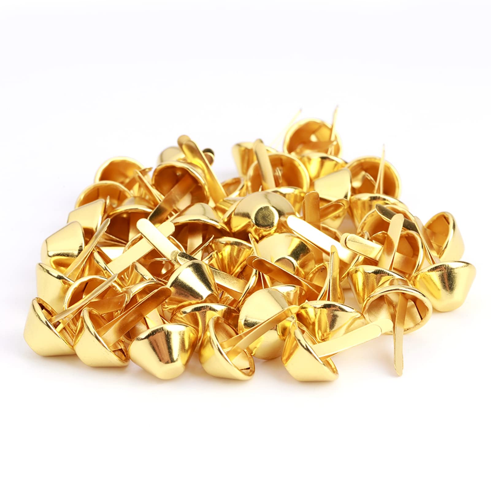 Bag Feet Studs, 50Pcs Purse Feet Cone Studs Nailhead Stud Spikes for DIY Leather Craft Purse Handbag Making Gold 15mm