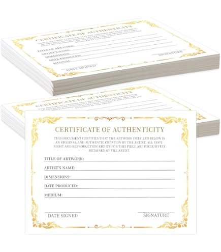 鯰江光二 CERTIFICATE OF AUTHENTICITY Luxurious, Fillable Gold Foil