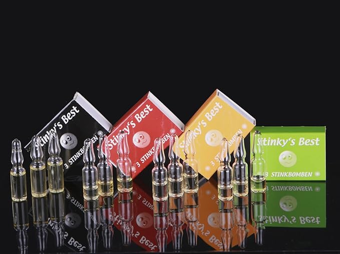 12 Stinkbomben Glasampullen Scherzartikel Stinky's Best