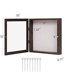 DEMAIKE 10x10 Shadow Box Frame with Linen