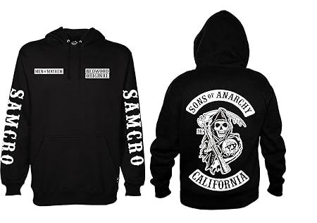 COWRIES AND SHELLS, „Sons Of Anarchy“-Kapuzenpullover/Hoody mit Reißverschluss, Redwood Original, Men Of Mayhem, Größen S - 5