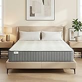 Serene 12 Inch Queen Hybrid Mattress, Premium Cooling Gel Memory Foam & Pocketed Coils for Spine Alignment & Pressure Relief, Medium Firm Feel, Fiberglass-Free, CertiPUR-US Certified, Made in USA