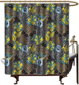 Amazon Com Godves Home Decor Shower Curtain Abstract Charcoal
