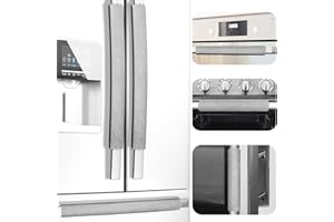 MRKG Refrigerator Door Handle Covers, 6 PCS, Sleek and Form-Fitting, Keep Your Kitchen Appliance Clean from Smudges, Drips, Food Stains, Oil (Grey)