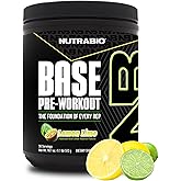 NutraBio Base Pre-Workout Powder 200mg Caffeine, Sustained Energy, Focus, Endurance, Pump, Sugar Free, Clean Preworkout for Men and Women - Beta Alanine, L-Tyrosine, 30 Servings - Lemon Lime