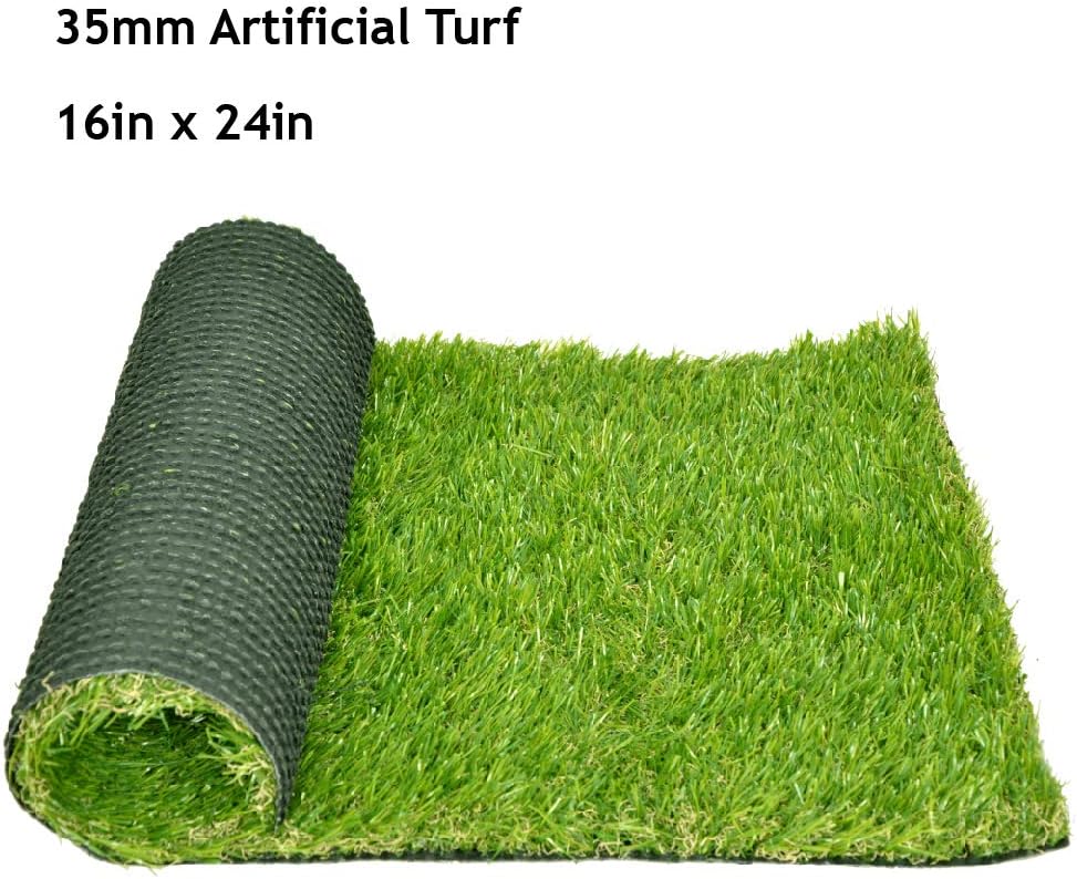 SunnyRoyal 1‘x 2’ Outdoor Rug Artificail Grass for Patios, Indoor Landscape Decoration, Lawn Turf Synthetic Rugs Mat for Dog Pet Area