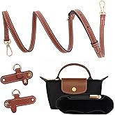 BBKON 2Sets Shoulder Strap for Longchamp Bag Women, Purse Organizer, No-Punch Length Adjustable Leather Replacement Strap