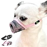 MOIILAVIN Dog Muzzle 2PCs,Soft Air Mesh Muzzle