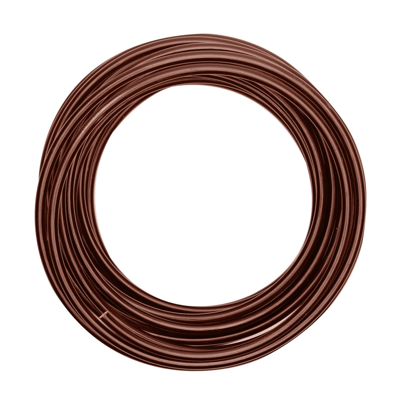Vaessen Creative Aluminium Craft Wire 32.8 ft (10 m) x 0.16" (4 mm) Chocolate (Brown) - Flexible Metallic Wire for Crafting, Flower Arranging, Jewellery Making and Modelling
