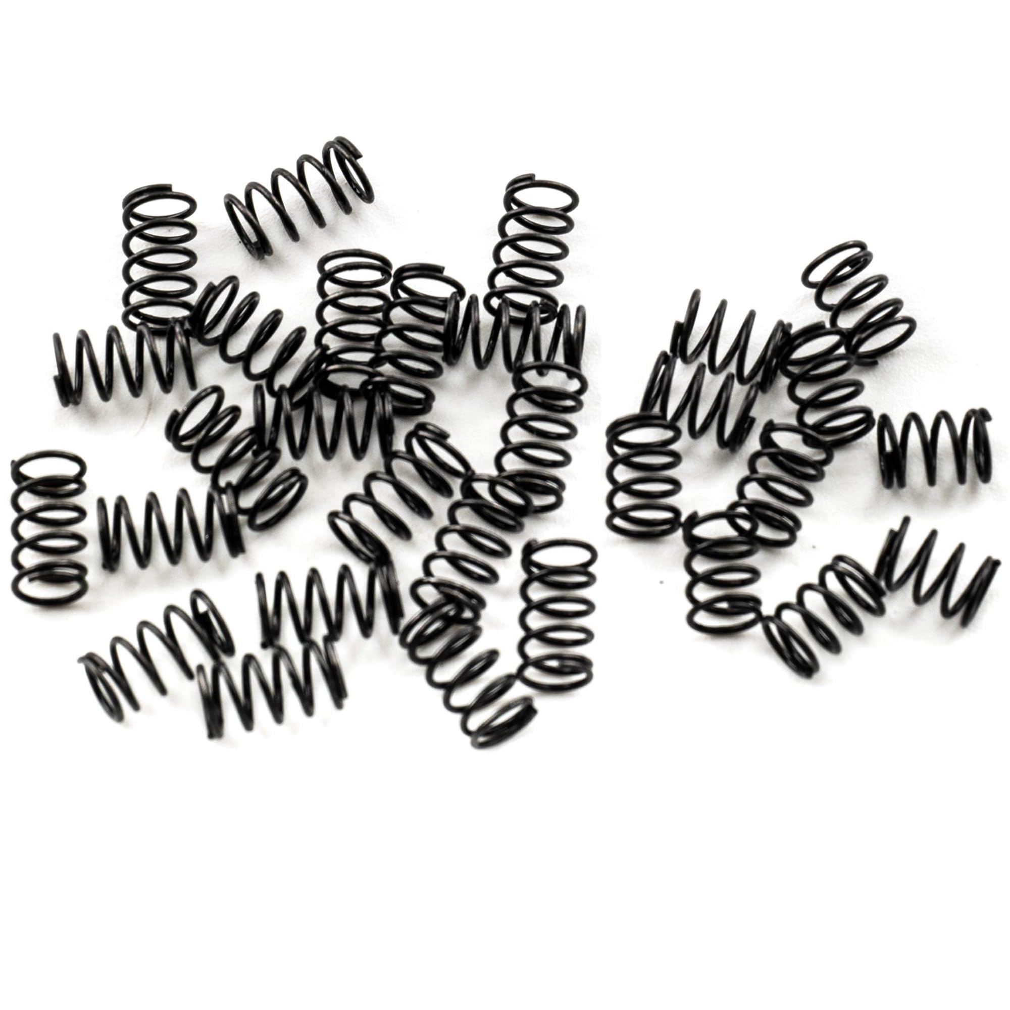 Musiclily Pro Steel Springs for Strat Style Electric Guitar Bridge Saddle, Black (20pcs 8mm and 10pcs 6mm)