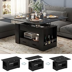 Lift Top Coffee Table, 4 in 1 Multi-Function Coffee