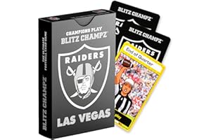 Blitz Champz Las Vegas Raiders – Official NFL Playing Cards & Raiders Gift for Men & Women, Fun Travel Card Games for Adults & Kids Ages 7+, Ideal Camping Games for Friends & Family Game Night