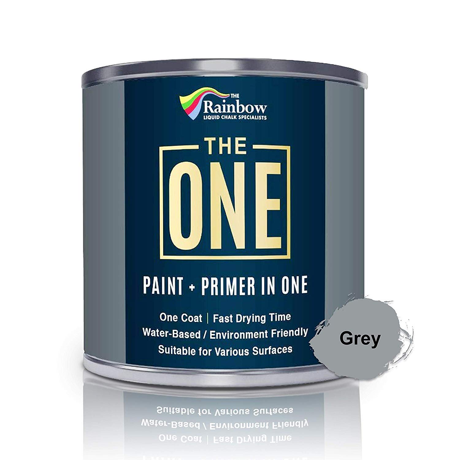 THE ONE Paint & Primer: Multi Suface - Quick Drying for Interior/Exterior (Grey Matte, 250ml.)