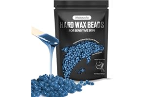 MAKUPALA 3lb Hard Wax Beads Bulk, Hypoallergenic Brazilian Waxing Bead, Unscented Sensitive Skin Stripless Wax Pellets, Coarse & Fine Hair Removal Wax Refill for Body, Face, Bikini Line, Underarm, Chest, Legs