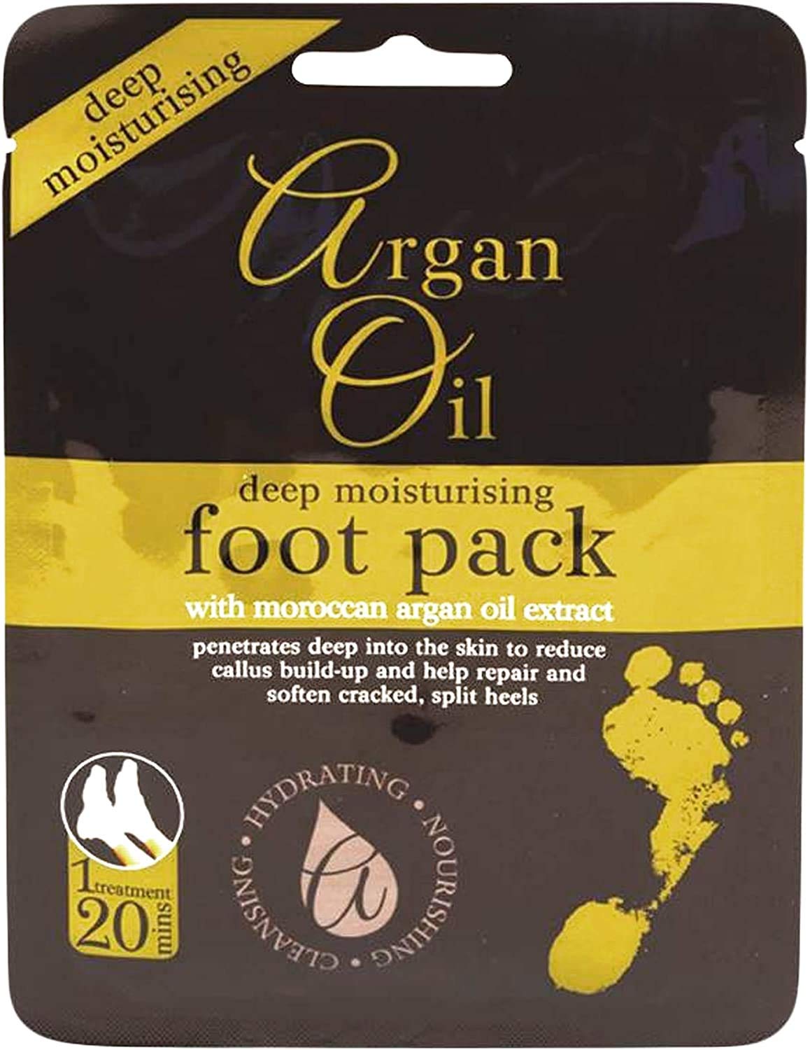 Multi Pack Deep Moisturising Foot Pack with Morrocan Argan Oil Extract - 3 Packs.