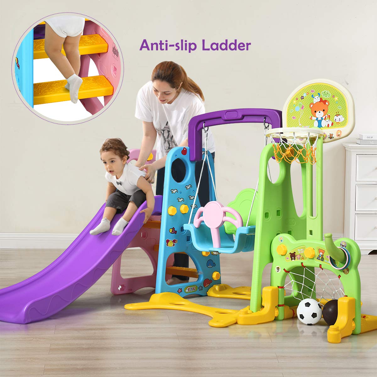 costzon toddler climber and swing set
