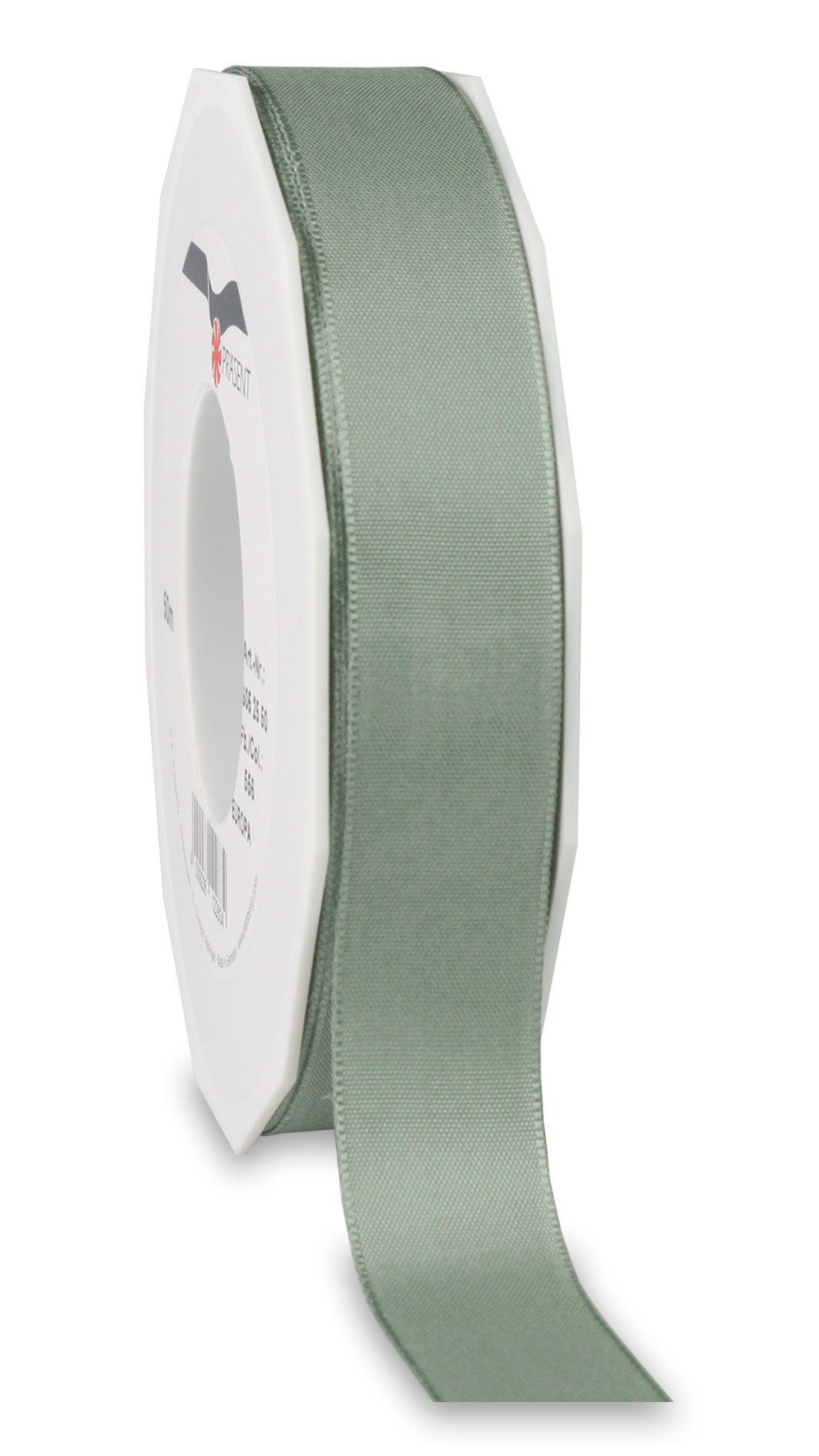 Präsent - Europa Taffeta Ribbon Old Green 25 mm width, 50 m length