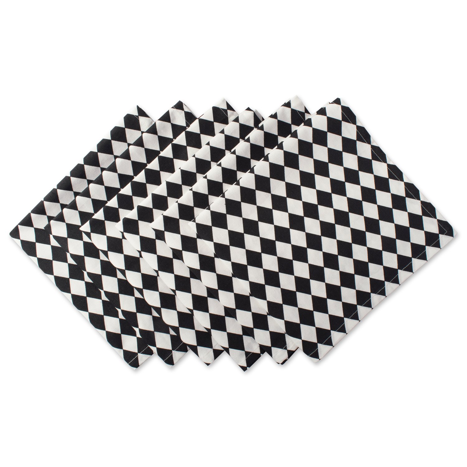 DII Cream Print Napkin (Set of 6), Black Harlequin — image 1