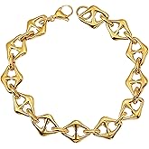 Sylph 18K Gold Plated Gold Paperclip Bracelet Gold Chain Bracelet for Women Dainty Link Bracelet Gift for Her