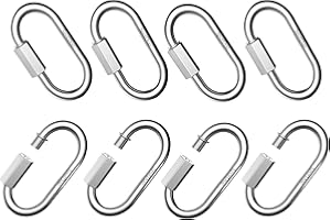 SpotDoo 304 Stainless-Steel Chain Quick Links - Heavy Duty Locking Carabiner, Chain Connector for Hammocks, Camping, Swing, Outdoor Traveling Equipment