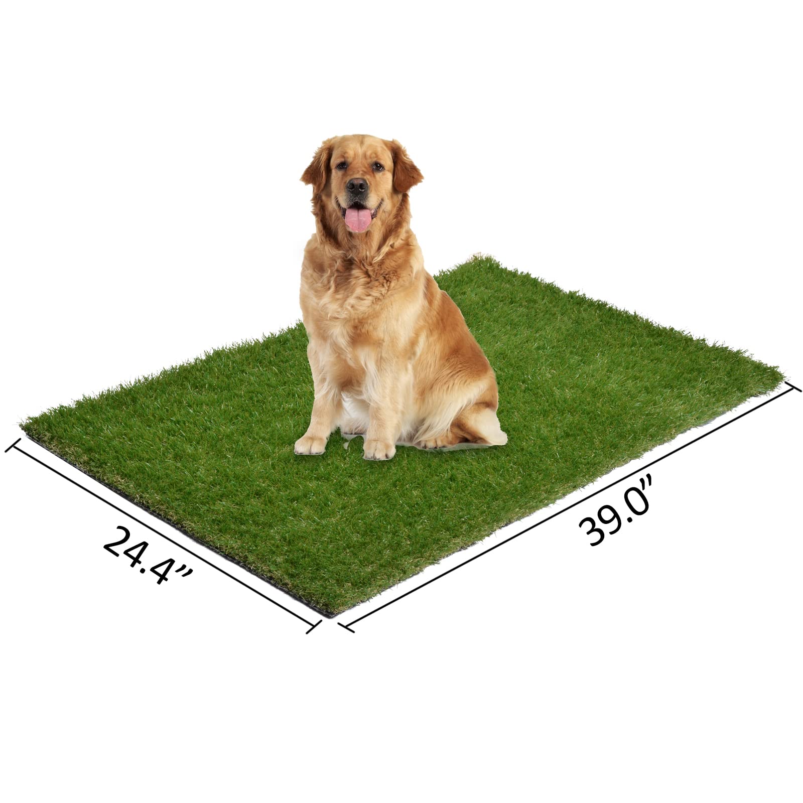 Photo 1 of Artificial Grass Pad for Dogs Potty: Fake Grass for Dogs Puppy Potty Training to Pee and Poop on Balcony, Backyard, Patio, Apartment - Protect Floor and Furnitures, 2X Faster Drainage, Easy to Clean