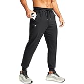 Pudolla Men's Fleece Joggers with 3 Zipper Pockets Warm Athletic Pants Winter Workout Gym Running Sweatpants for Men