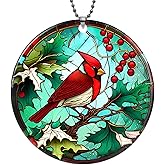 Cardinal Christmas Ornaments 2025, Red Bird Ornaments for Christmas Tree, Acrylic Cardinal Ornament - Cardinals Decor, Red Cardinals Christmas Tree Decorations - Cardinal Gifts for Women