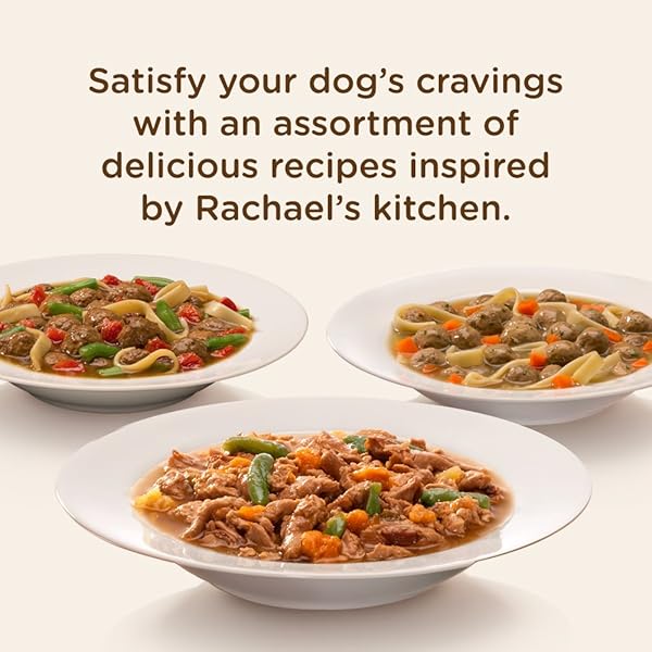 RACHAEL RAY NUTRISH WET DOG FOOD VARIETY PACK HEARTY RECIPES, SIX (6) 8 OZ TUB