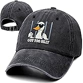 Got Too Silly Funny Retro Washed Cotton Baseball Golf Dad Cap, Adjustable Lightweight and Breathable Unisex Outdoor Goose Hat, Gifts for Men Women Moms Dads Grandpa Husband Friend Bestie Coworker